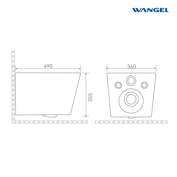 Wall Hung Toilet Ceramic Wall-mounted Modern Bathroom Toilet Wall Hung Toilet Hotel - 图片 4