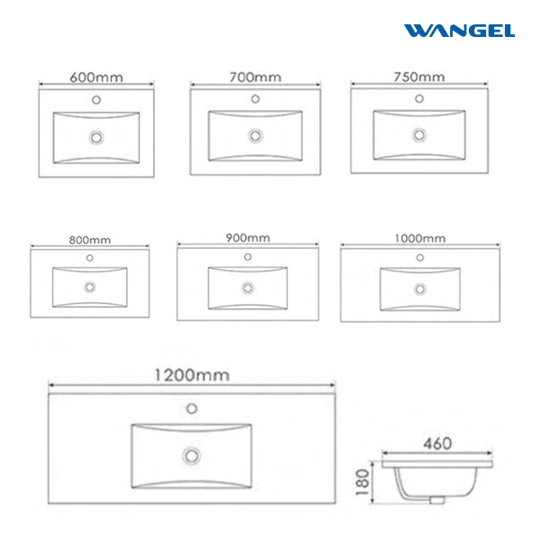 Fashionable bathroom washbasin, ceramic countertop, thin-edge basin - 图片 2