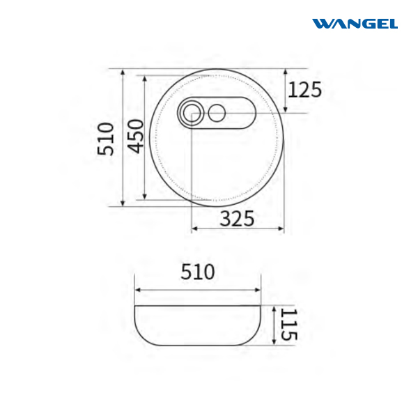 Hot selling new design Rounded Table Top Mount Ceramic Basins - 图片 2