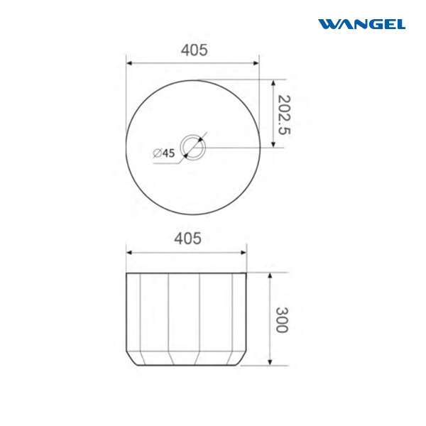 Modern style bathroom furniture, ceramic sink, cylindrical countertop, washbasin - 图片 2