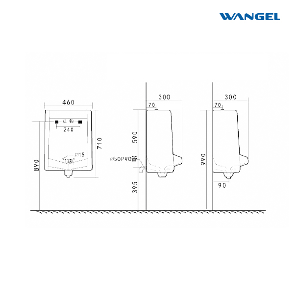 High Quality Modern Design Hotel Bathroom Wall-Hung Ceramic Urinal Wholesale Wall Mounted Urinal - 图片 2