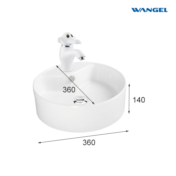 Modern Style Design Durable High Quality Countertop-Mounted Installation Child-Friendly Basin - 图片 2