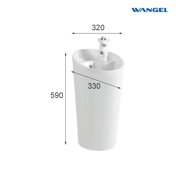 High Quality Modern Style Design Durable Floor-Mounted Installation Child-Friendly Pedestal Basin - 图片 2