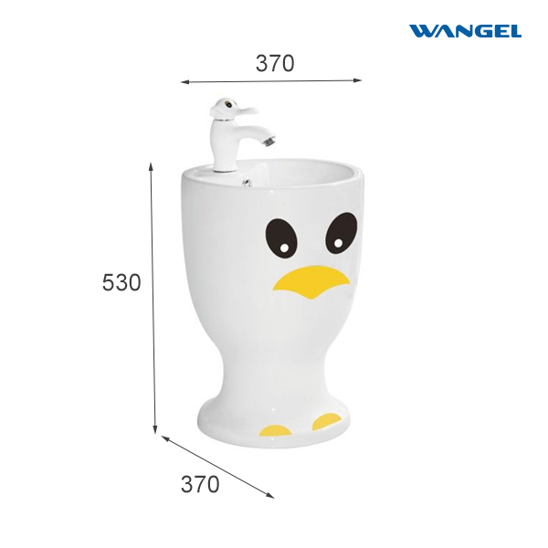 Modern Style Design Durable High Quality Floor-Mounted Installation Child-Friendly Pedestal Basin - 图片 2