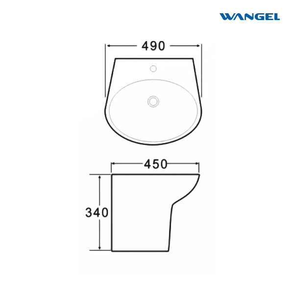 Customized High Quality Durable Sanitary Ware Ceramic Bathroom Sink Wall Hung Mounted Wash Hand Basin Sink - 图片 2