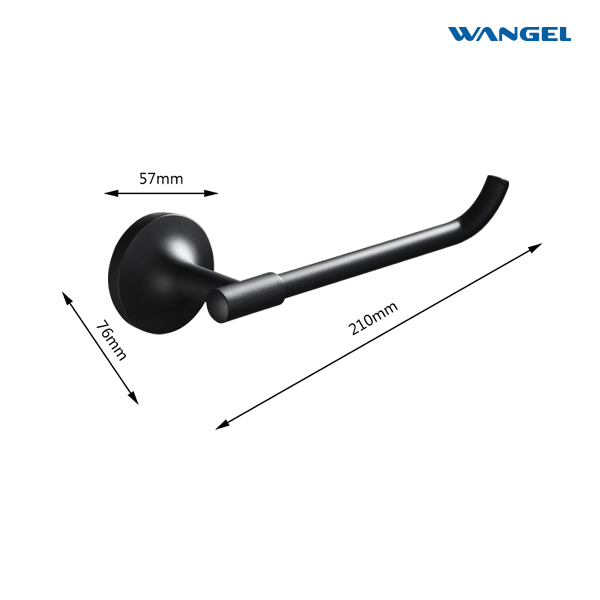 Wall Mount Matte Black Toilet Paper Holder Tissue Paper Dispenser - 图片 3