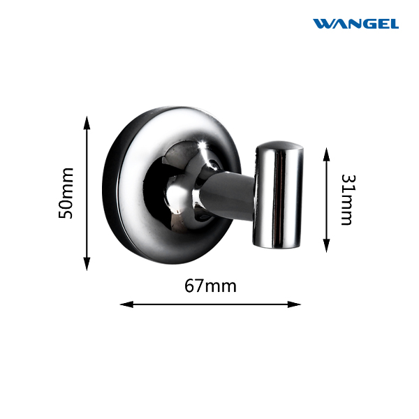 Bathroom Towel Hook Wall Organisation Zinc Alloy Metal Coat Robe Hooks - 图片 4
