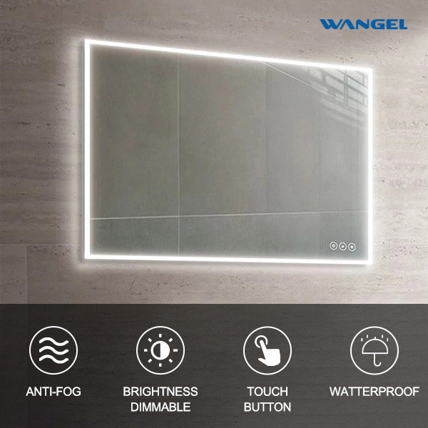 Modern Style Design Elegant Bathroom Touch Sensor Backlit Mirror - 图片 2