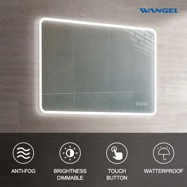 Elegant Modern Style Design High Quality Touch Sensor Light Colour Adjust LED Smart Mirror - 图片 2