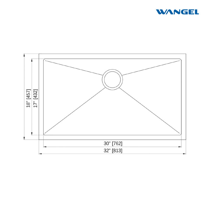32/31/30 Inch Undermount Kitchen Sink 304 Stainless Steel Deep Single Bowl Rectangular Handmade Sinks - 图片 2