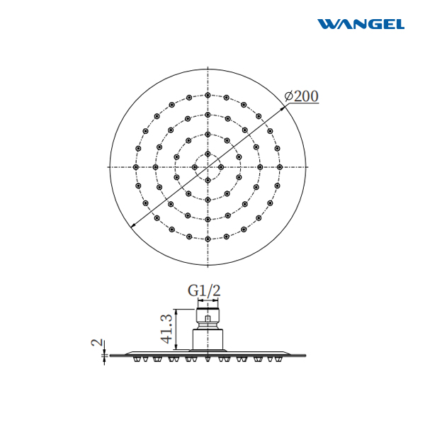 Luxury High Quality Elegant Modern Style Design Optional Size Customized Color Ultra Thin Round Shower Head - 图片 3