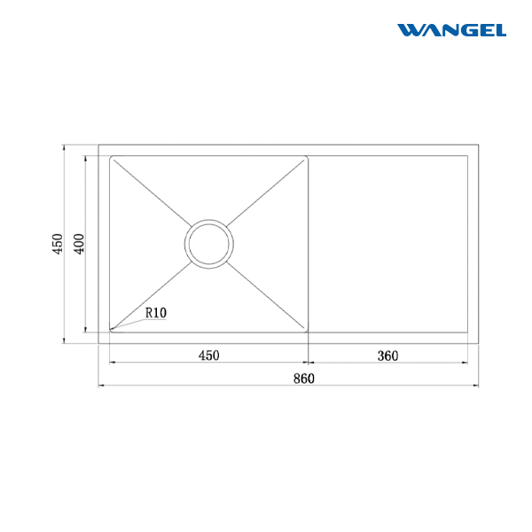 High-quality 304 stainless steel single bowl kitchen sink large rectangular convenient installation - 图片 2