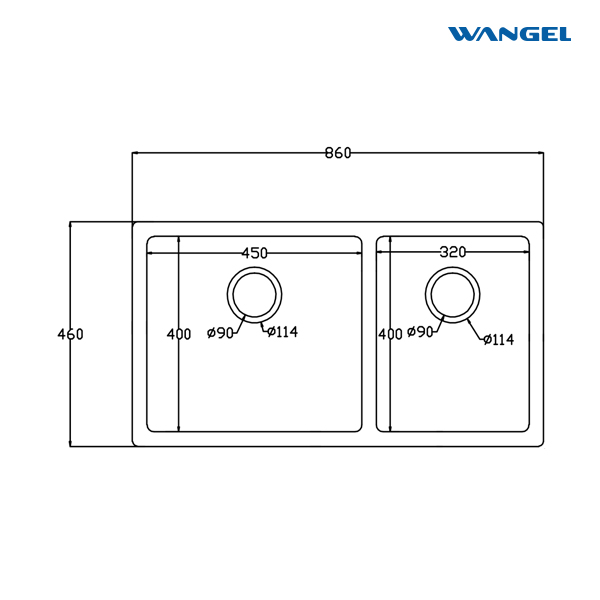 Undermount Kitchen Sink Double Bowl Workstation 10mm Deep Granite Composite Kitchen Sinks with Regular Strainers - 图片 2