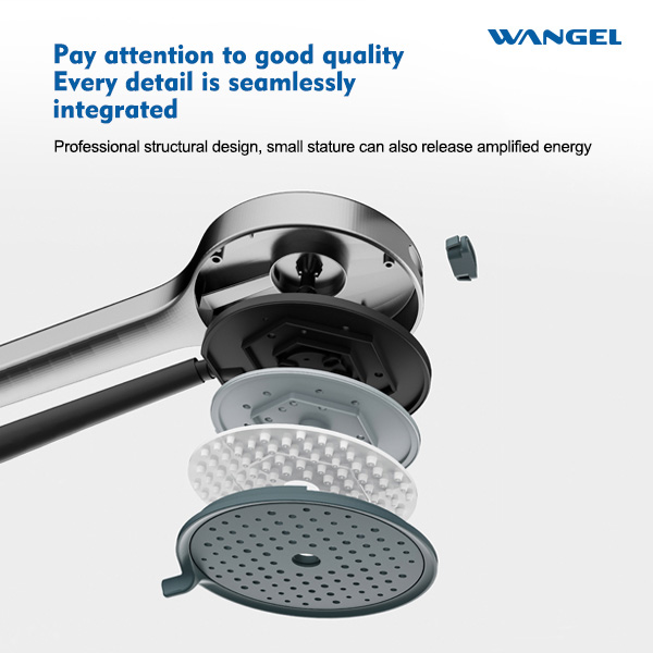 High Quality Modern Style Design Multi Gear Spray Mode Space Aluminum High Temperature Corrosion Rust Resistant Shower Set - 图片 2