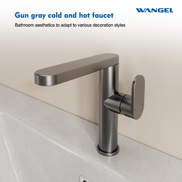 Modern Style Design Rotatable Handle Hot And Cold Space Aluminum Countertop-Mounted Installation Basin Faucet - 图片 2