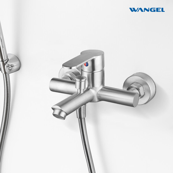 Stainless Steel 304 High Quality Wall-Mounted Installation Bath Faucet with Shower Set - 图片 3