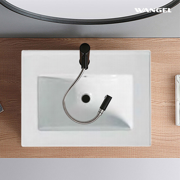 Fashionable bathroom washbasin, ceramic countertop, thin-edge basin - 图片 3