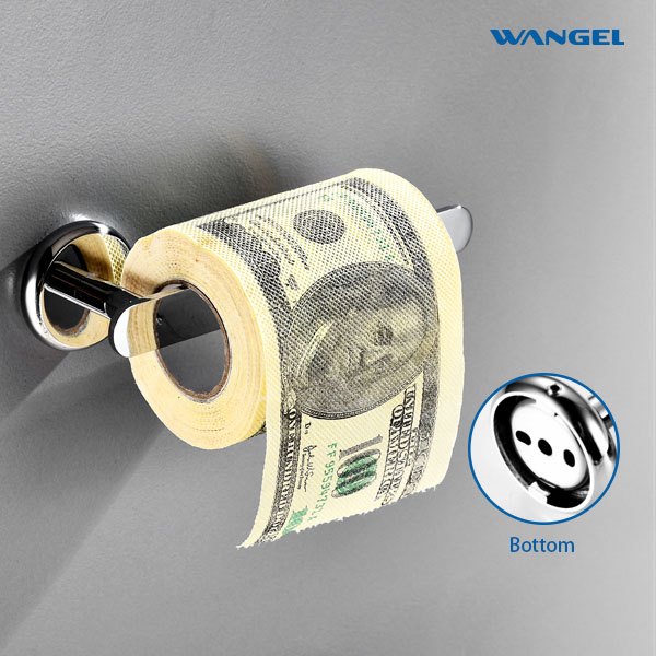 Wall-mounted Toilet Paper Holder Chrome Brass Toilet Tissue Roll Holder - 图片 7