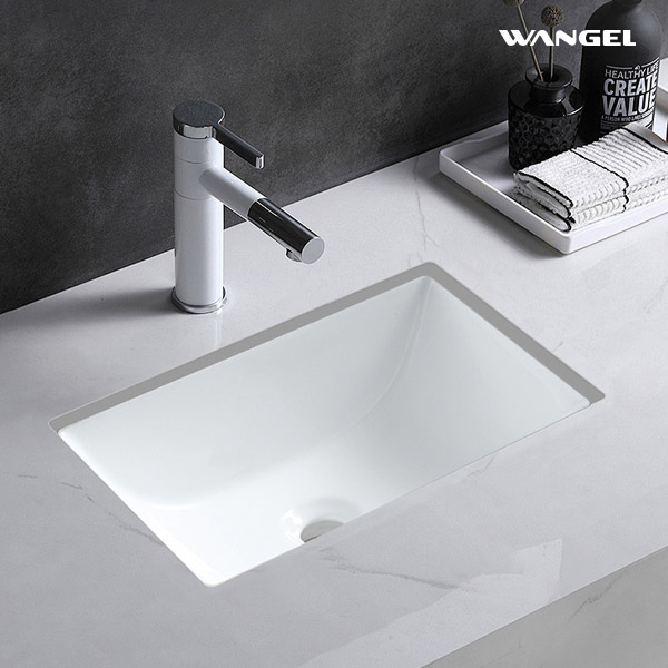 High-quality modern bathroom ceramic washbasin rectangular - 图片 3