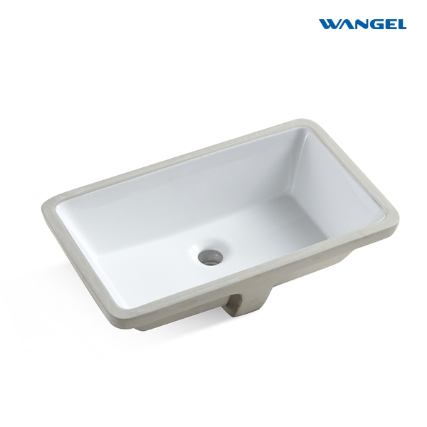 Undermount Bathroom Sink Rectangle Undermount Sink White Ceramic Under Counter Bathroom Sink - 图片 3