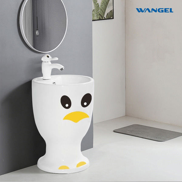 Modern Style Design Durable High Quality Floor-Mounted Installation Child-Friendly Pedestal Basin - 图片 3
