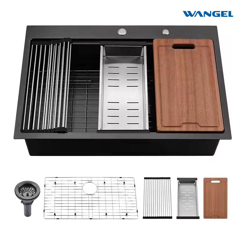 Topmount Workstations Kitchen Sinks -Stainless Steel Sink Cutting Board and Accessories - 图片 3