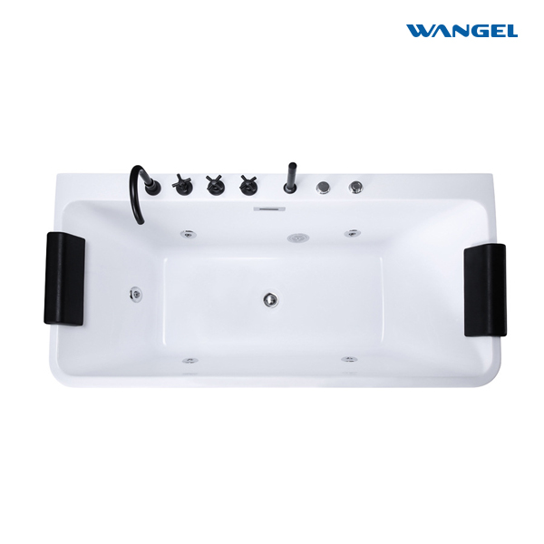 Acrylic independent seamless docking hotel project clubhouse parent-child five-piece faucet surfing massage bathtub - 图片 2