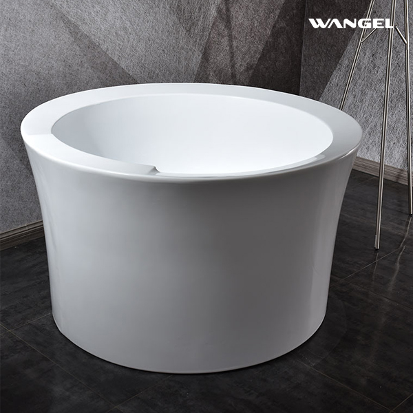 Small acrylic round 1.2 meters independent docking hotel project villa hydrotherapy SPA bathtub - 图片 2