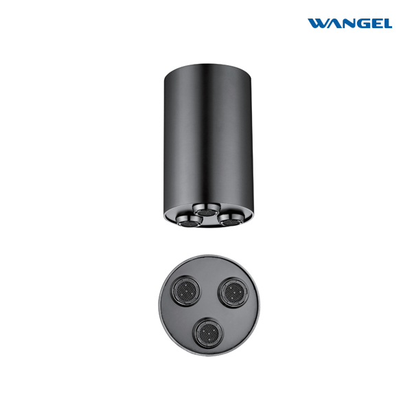 Modern Style Design High Pressure Elegant Gun Grey Cylindrical Stainless Steel Shower Head Without Embroidery - 图片 7