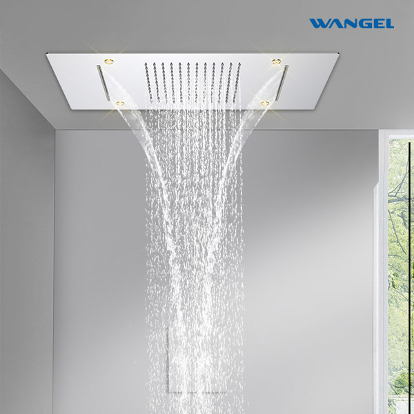 Modern Style Design High Quality High Pressure Rain/Waterfall/Rain&Waterfall Three Function Luxury Engineering Shower Head - 图片 4
