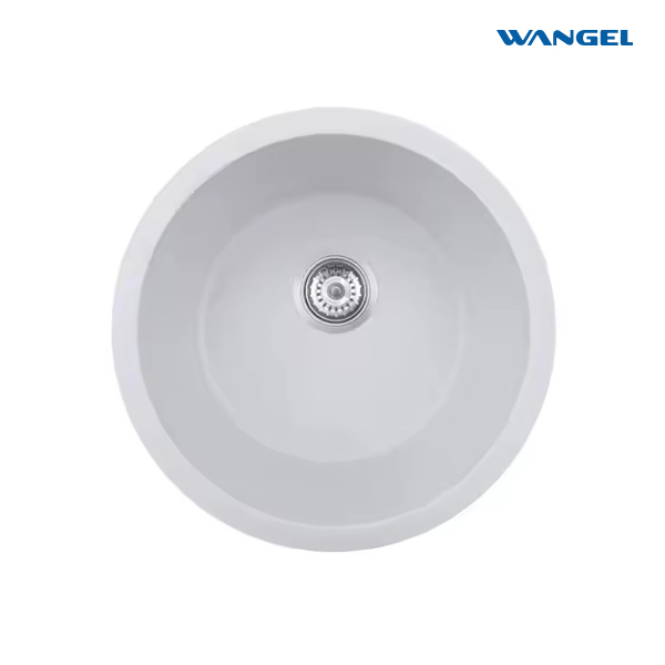 Quartz Stone Sink Round Black Round Sink Kitchen Granite Sink Small Round Basin High Hardness Long Service Life - 图片 3