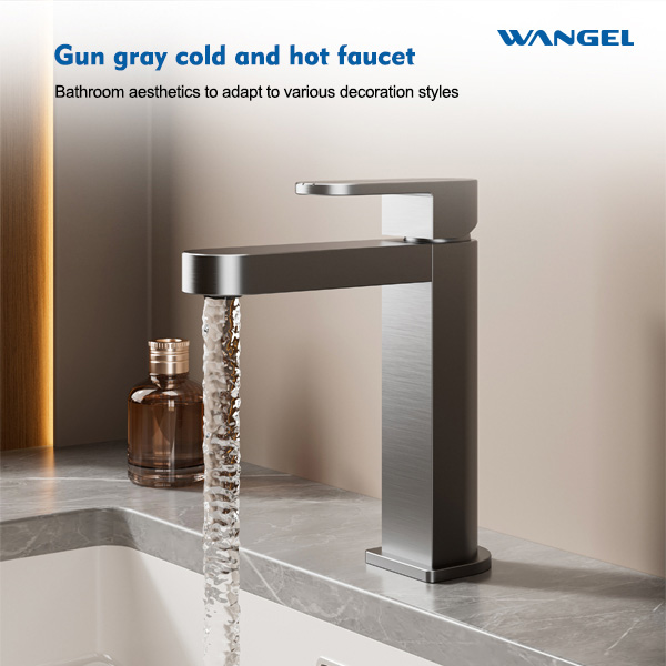 High Quality Modern Style Design Rotatable Handle Hot And Cold Space Aluminum Countertop-Mounted Installation Basin Faucet - 图片 3