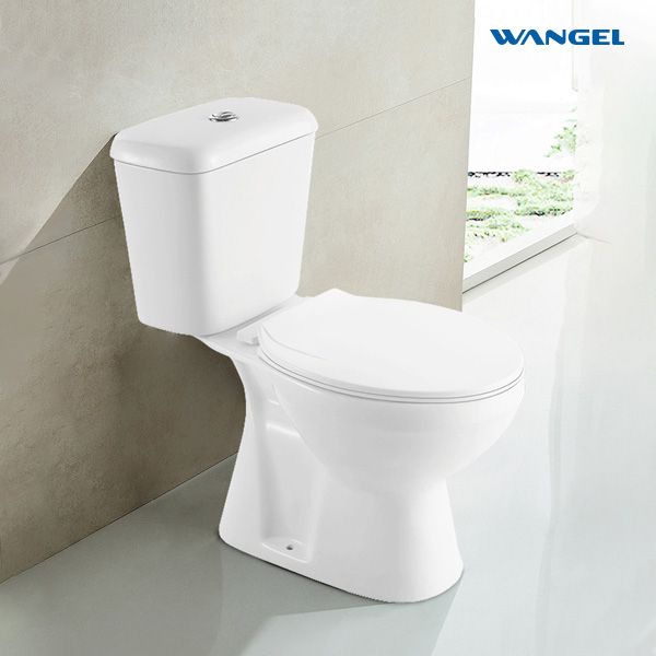 Ceramic Wc Water Closet Bathroom Commode Toilet Bowl Washdown Two Piece Sanitary Toilet - 图片 3