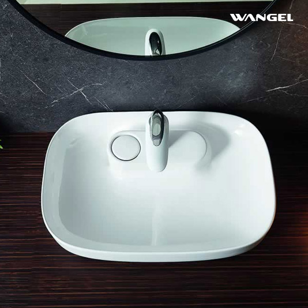 Cabinet Countertop Bathroom Ceramic Hand Wash Basin Hidden Drainer Sink - 图片 5