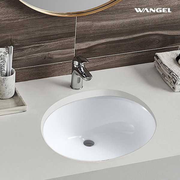 Durable Oval Undermount Ceramic Lavatory Vanity Bathroom Sink - 图片 4
