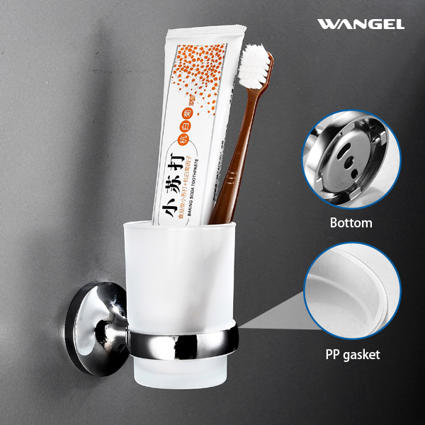 New Bathroom Accessories Tumbler Holder with Glass Toothbrush Cup Holder - 图片 8