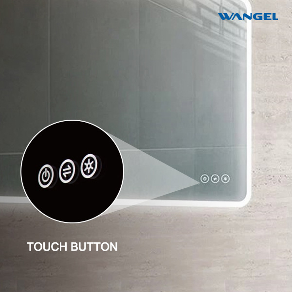 Elegant Modern Style Design High Quality Touch Sensor Light Colour Adjust LED Smart Mirror - 图片 4