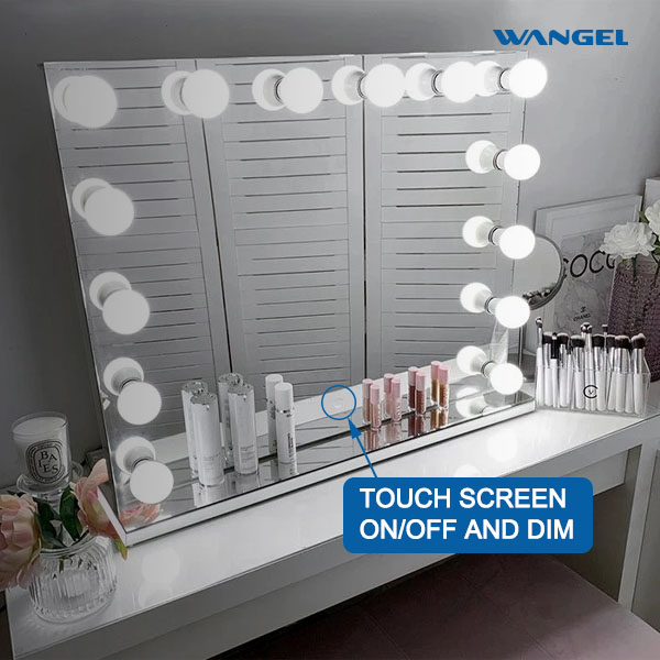 Elegant High Quality Modern Style Design Touch Sensor Hollywood Vanity Mirror with Bluetooth - 图片 4