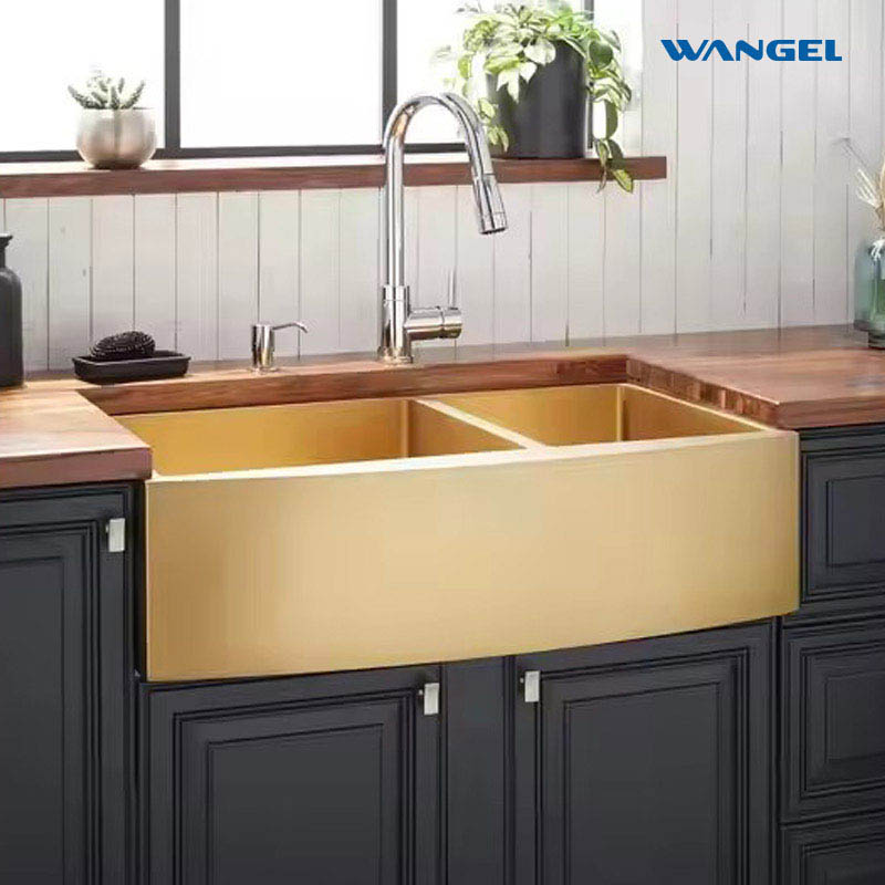 Farm Sink Double Bowl - 33 inch Farmhouse Sink Apron Front Double Bowl Stainless Steel 18 Gauge Handmade Farm Kitchen Sink - 图片 4