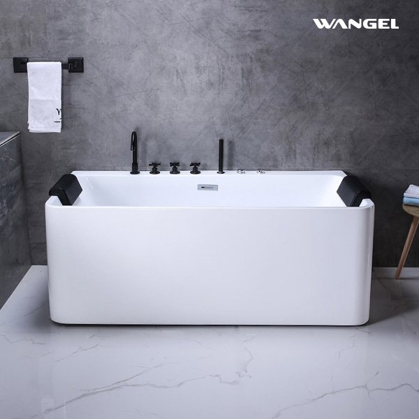 Acrylic independent seamless docking hotel project clubhouse parent-child five-piece faucet surfing massage bathtub - 图片 3