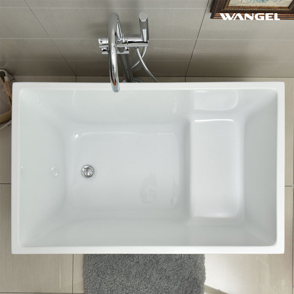 Acrylic small household small size deepening thicker thin edge freestanding adult home use seamless bathtubs - 图片 2
