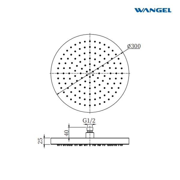 Luxury Hign Quality Elegant Modern Style Design SUS304 Stainless Steel Optional Size Circular 25mm Shower Head - 图片 5