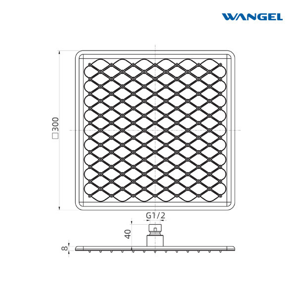 Luxury High Quality Elegant Modern Style Design Optional Size Customized Color Square Patterned Shower Head - 图片 5