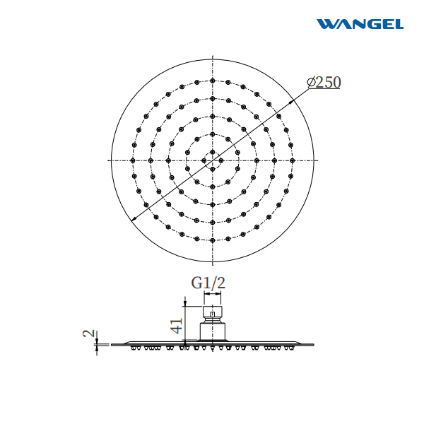 Luxury High Quality Elegant Modern Style Design Optional Size Customized Color Ultra Thin Round Shower Head - 图片 5