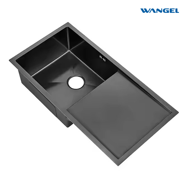High-quality 304 stainless steel single bowl kitchen sink large rectangular convenient installation - 图片 4