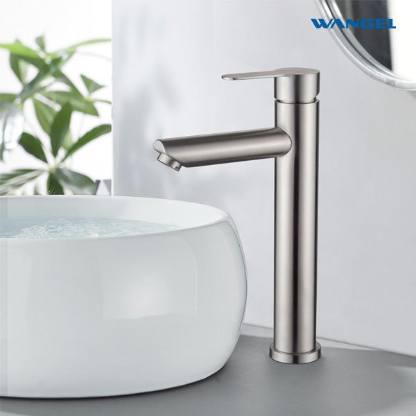Stainless Steel 304 High Quality Modern Style Design Countertop-Mounted Installation High Body Basin Faucet - 图片 4