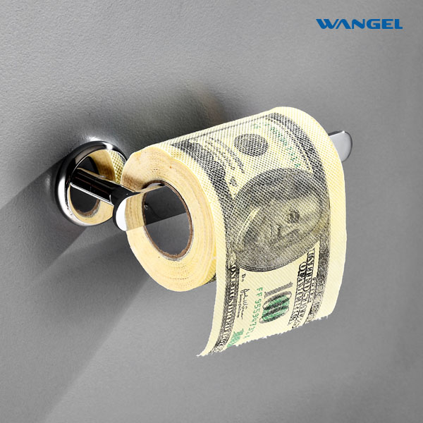 Wall-mounted Toilet Paper Holder Chrome Brass Toilet Tissue Roll Holder - 图片 4