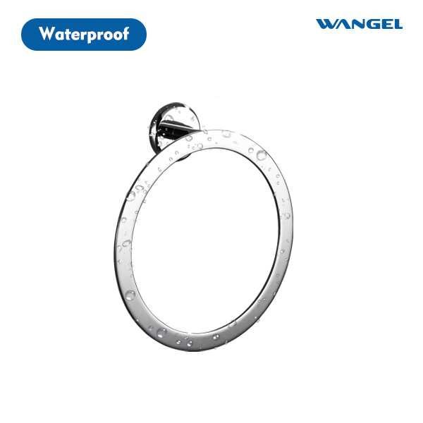 Round Towel Ring Brass Bath Hardware Chrome Bedroom Bathroom Accessories - 图片 2