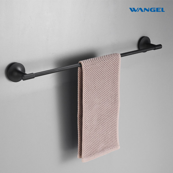 Single Towel Rail Bathroom Accessories Towel Bar Matte Black Stainless Steel Bath Towel Rack - 图片 4