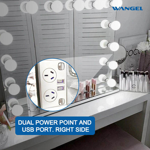 Elegant High Quality Modern Style Design Touch Sensor Hollywood Vanity Mirror with Bluetooth - 图片 5